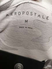 Aeropostale Shirt Mens M Gray Camouflage Brand Long Sleeve Graphic Casual Top A9