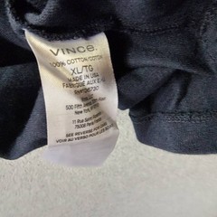 Vince Henley Placket Cotton Relaxed-Fit Shirt Men’s XL Blue Short Sleeve