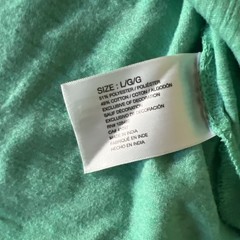 Greg Norman Mens T Shirt Green Large Cotton Blend Short Sleeve Crew Neck