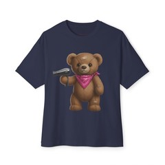 Glam Teddy Bear Graphic Tee, Gift for Hairdressers, Casual Everyday Wear