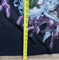 Vtg American Thunder 90s Tshirt AOP Lightning Wizard Crystal Ball Dragon XL