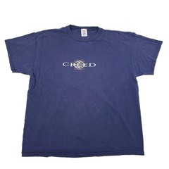 Vintage 1999 CREED Band T Shirt Human Clay Tour Music Y2K Size XL