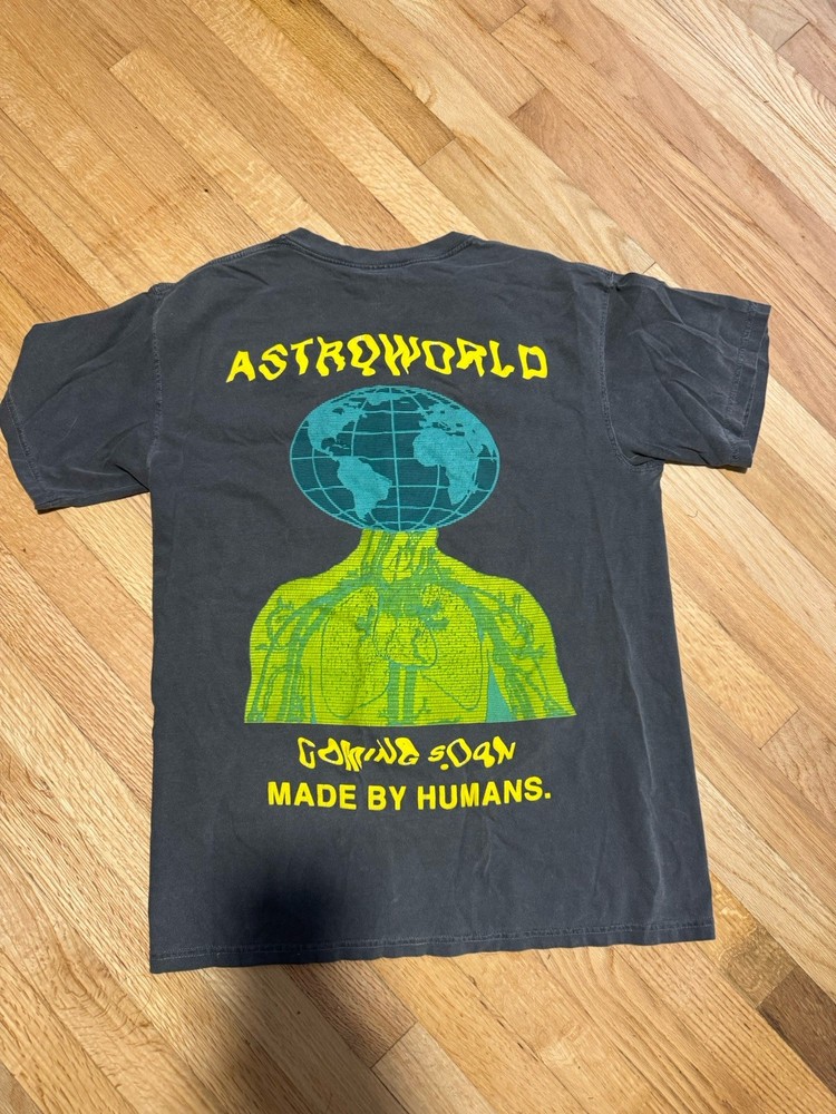 Travis Scott Astroworld Made By Humans Shirt Size M 2017 FESTIVAL TEE