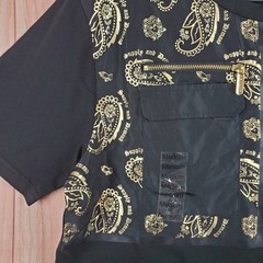 Supply & Demand T Shirt Mens Medium Black Paisley Cotton Stretch Casual Wear