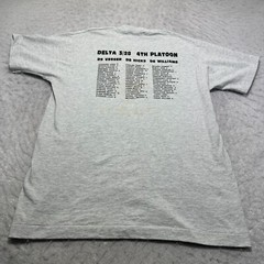 Vintage Screen Stars T Shirt Gray Delta Army 4th Platoon Mens Size Large L