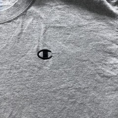 Champion Shirt Mens XL Gray Tagless Small C Logo Chest Tee Crewneck Cotton