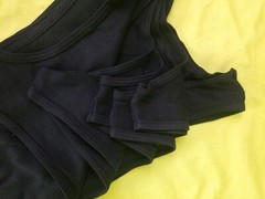 Gildan Men’s Size Large Tank Multipack 6 Pack All Black No Packaging NEW