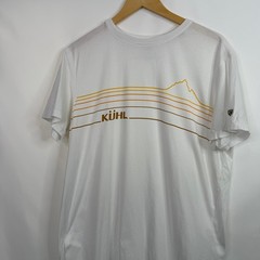 Kuhl T Shirt Mens Large White Wildfibre Organic Cotton Mountain Graphic Tee