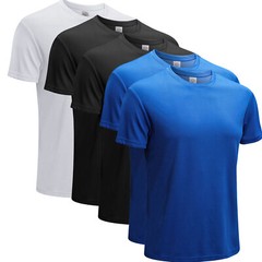 Men’s 5 Pack Short Sleeve Athletic T-Shirts Workout Gym Running Quick Dry
