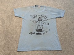 Vintage USAF Shirt Mens Large 43rd MMS Munitions Maintenance Squadron 1980s Ammo