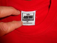 Vintage John Son HEAVYWEIGHT Red Louisiana Road Map Cotton T-shirt Adult XL