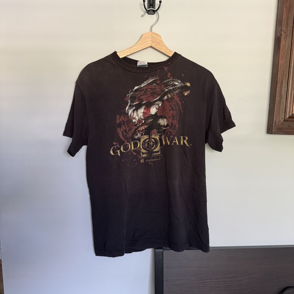 Vintage God of War Kratos Playstation 2 Promotional T-Shirt Med Delta Pro Weight