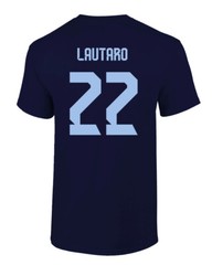 Argentina Soccer #22 Lautaro Martínez World Football Adult and Youth T-Shirt