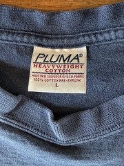 Pluma Blue Heavy Weight Cotton Pre Shrunk 100% Cotton Vintage S/S T Shirt Mens L