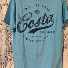 Costa Del Mar Blue Graphic Tee Men’s Medium Fishing Beach Logo Shirt NWT