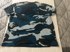 ADIDAS TREFOIL BLUE CAMO SIZE XL SHORTS SLEEVE T-SHIRT…SEE DESCRIPTION’