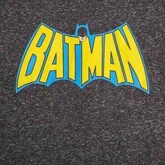 Batman linen t shirt Mens Large Black DC Comics Casual Retro Outdoor Classic NWT