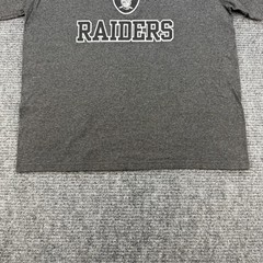 Oakland Raiders T Shirt Mens Large Gray NFL Team Apparel Logo Short Sleeve Tee