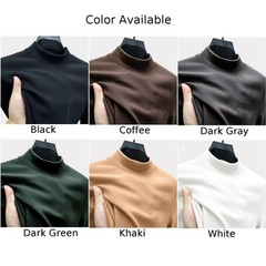 Trendy Half Turtleneck Sweater For Men Casual Mock Neck Design For Everyday Use