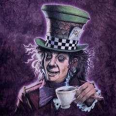 The Mountain MAD HATTER Alice In Wonderland Tie Dye Shirt Size Large