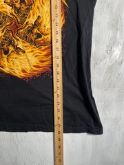 Bay Island Sportswear 2009 Men’s Black Metallica Fire Skulls Graphic M T-Shirt