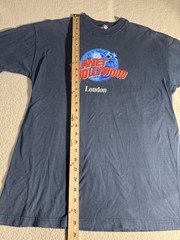 Vintage Planet Hollywood London T Shirt Large Black 90s Nostalgia Europe Retro