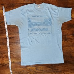VINTAGE Fine T by R&D Single Stitch T-Shirt PERIODIC TABLE OF THE ELEMENTS 70s M