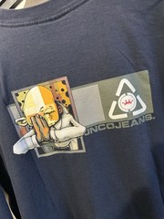 vintage JNCO industries navy blue graffiti logo shirt size XL promo Movie