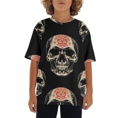 Short-sleeved t-shirt with a loose fit, easy to wear.