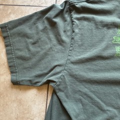 Nautica vtg t shirt green torch light my fire Hawaii style graphic