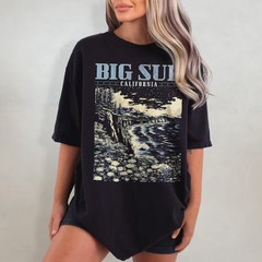 Big Sur Retro Comfort Tee California Coast Nature Outdoors Travel