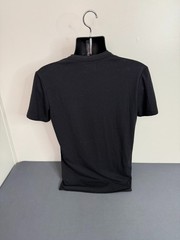 Cut Men’s Split Hem V-Neck Classic Short Sleeve T-Shirt Black Sz Medium Stretch