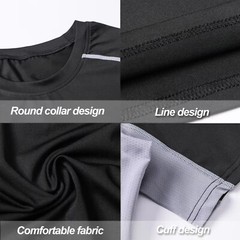 1-2Pack Men’s Sports Compression Top Long Sleeve Quick Dry Running Sport T-shirt