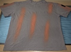 A-Cold-Wall Dark Slate Grey/Orange Studio Cotton T-Shirt, Size Medium