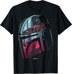 Star Wars The Mandalorian Helmet Scene Fill T-Shirt