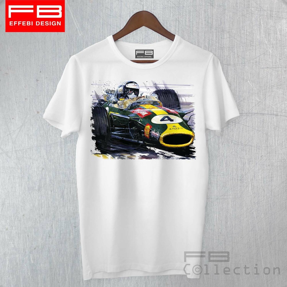 Jim Clark Legend British Driver Lotus F1 500 Miles Tribute T-Shirt
