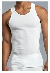 6 Packs Men 100% Cotton Ribbed Tank Top A-Shirt Wife Beater Undershirt Lot XL