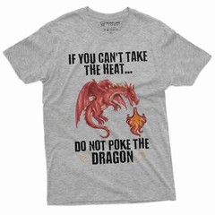 Men’s Funny Poke dragon T-shirt dont poke dragon funny Birthday gift tee