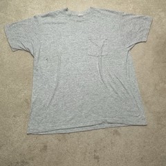 Vintage BVD Blank Black Pocket T Shirt Mens XL Extra Large Gray 90