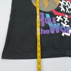Vintage 90s Rule World Basketball Mega Print Single Stitch Shirt XL Basketball