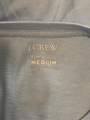 J.Crew Slim-Washed Men’s Slim Fit Short Sleeve Crew Neck Pocket T-Shirt Blue M