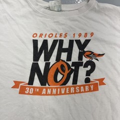 Vintage 1989 Baltimore Orioles White Baseball MLB T-Shirt 1980s