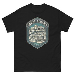 Berat Albania Ottoman Hillside Graphic T-Shirt Unisex Travel Tee