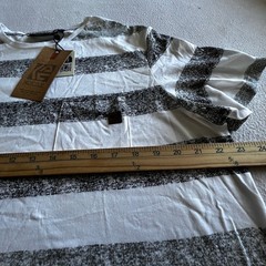 Indicode T-Shirt Mens XL Grey Striped Pocket Tee Nautical Scandi, Streetwear New