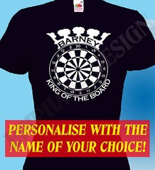 Darts Player Personalised T-Shirt Men Women King Queen Darts Many Sizes Colours