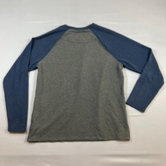 Orvis Classic Collection T Shirt Mens L Gray Blue Stretch Long Sleeve Crew Neck