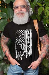 Mens Veteran T-shirt USA Patriotic Shirt Veteran Gifts US Flag Tee Shirt
