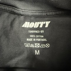 Mouty Tee Shirt Men Medium Boxy Portugal Faded Logo Short Sleeve T-Shirt Heavy