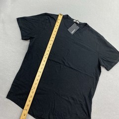 Buck Mason T Shirt Mens Medium Black Slub Curved Hem Tee Short Sleeve Cotton