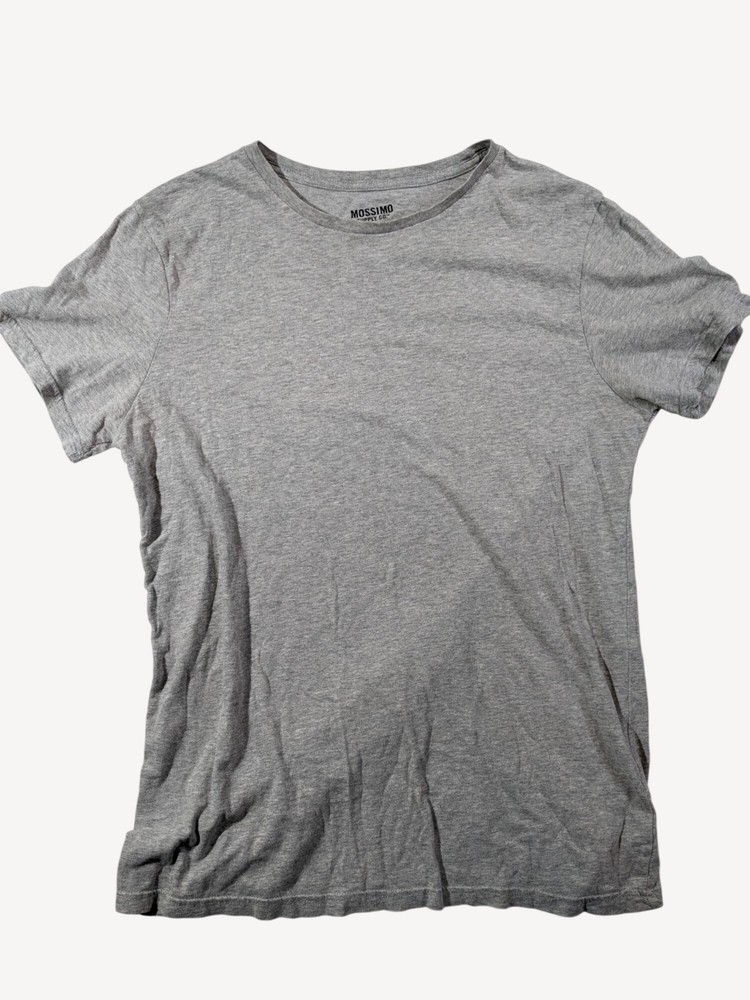 Mossimo Supply Co. Gray Crew Neck Short Sleeve T-Shirt Size M 100% Cotton